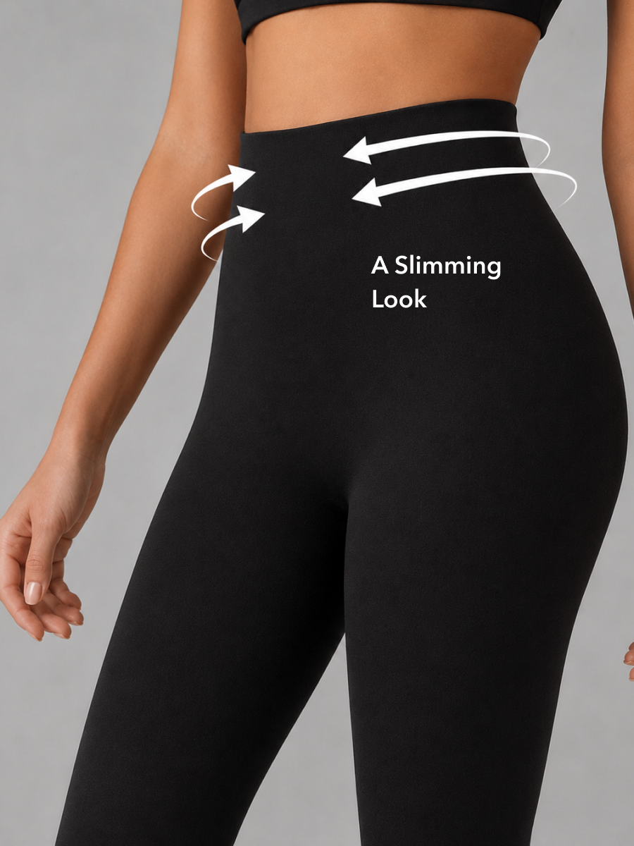 High-waisted tummy control shaping leggings